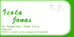 viola jonas business card