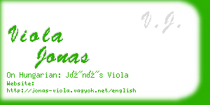 viola jonas business card